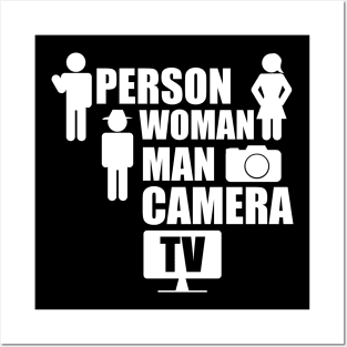 Person Woman Man Camera TV Posters and Art